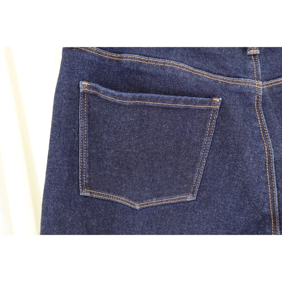MUJI Women's Slim Straight 6-Pocket Stretch Cotton Blend Denim Blue Jeans SZ 27 - Picture 8 of 16